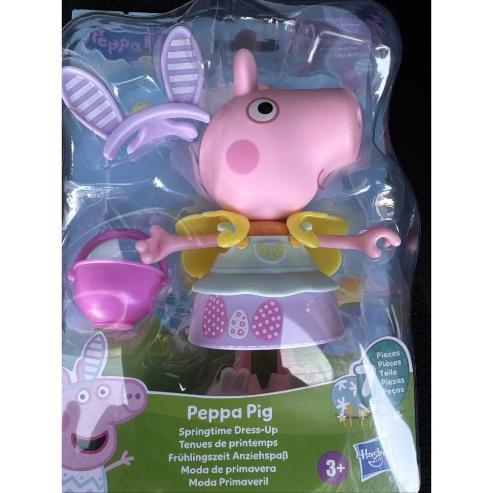 Peppa Pig Springtime Dress-Up Figure Easter Bunny Outfit 7 Pc Hasbro New In Box